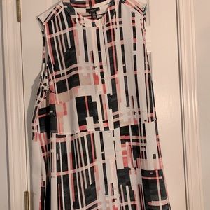 Alfani Button Up Tank Top Blouse